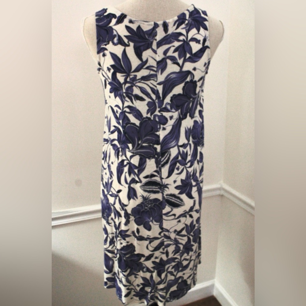 Philosophy Women's Sleeveless Lightweight Floral Majolica Blue & White Dress XS - Picture 3 of 9
